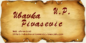 Ubavka Pivašević vizit kartica